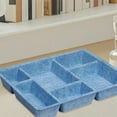 thumbnail image 6 of Kuntesetty Felt Drawer Organizer Tray 6 Compartments Containers for Shelf Tabletop Desk Blue, 6 of 9