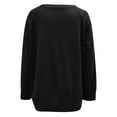 thumbnail image 5 of Rovga Women Sweatshirts O-Neck Sweatshirt Loose Fit Oversized Pullover With Zippered Side Slits Long Sleeve Tops For Fall Fashion Stylish Outwear, 5 of 5