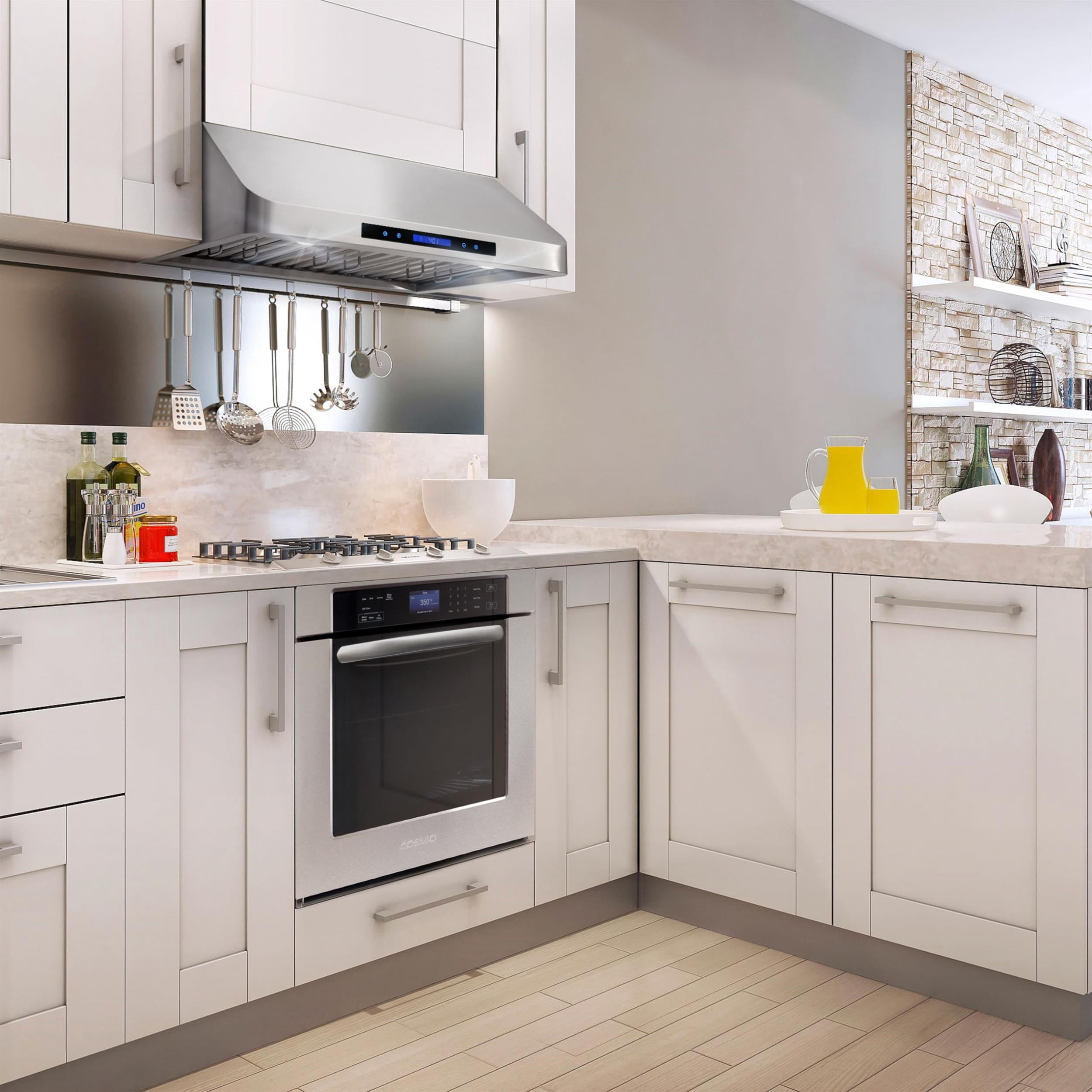 Pemberly Row 30 in. 500 CFM Ducted Under Cabinet Range Hood in Stainless Steel