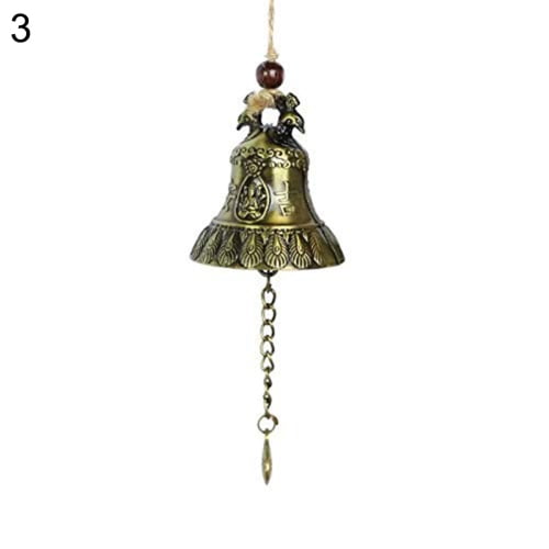 BL_ vintage Buddha Wind Chime Feng Shui Good Luck Fortune Bell Home Hanging Deco