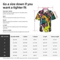 thumbnail image 5 of Honeii Colorful Pug Print Men’s Hawaiian Shirt,Classic Button-Down Short Sleeve Shirt, for Beach, Vacation, and Outdoor Activities,Large, 5 of 7