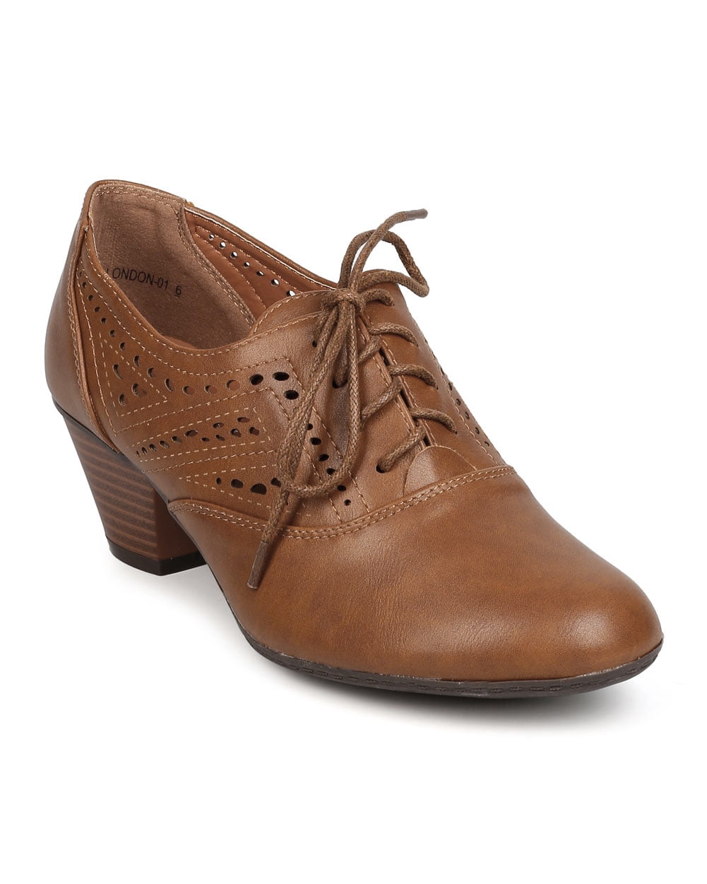lace up perforated oxfords