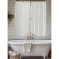 thumbnail image 7 of Bedroom Curtains 63 Inches length, Sage Green Striped Window Treatment Curtain Drapes, Sage Green White Stripes Farmhouse Rod Pocket Curtain Panels for Living Room Kitchen, 42"x63", 2 Panels, 7 of 7