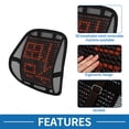 thumbnail image 2 of Almohada Lumbar de Masaje de Beads de Bambú para Asiento de Automóvil Unique Bargains 40x43cm Malla Negro Marrón 1 Pc, 2 of 6