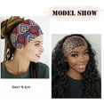thumbnail image 4 of ORUYROP Bandeaux Boho Léopard Turban Noué Bandeau Extensible Torsadé Bandeaux Rayés pour Femmes et Filles 3 Pcs (Unique), 4 of 7