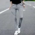 thumbnail image 2 of Pantalones casuales finos y frescos para hombre, pantalones de verano de seda de hielo refrescante, pantalones para hombre de diseñador, tallas grandes, estilo coreano, ropa de calle grande, 2 of 5