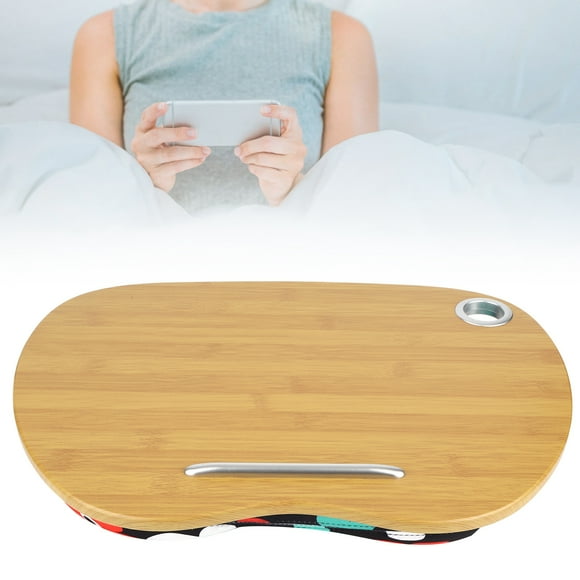 Lap Desk Portable Laptop Laptop Table, Laptop Stand Desk With Cushion Pillow Bamboo Laptop Stand Tray On Bed Sofa Fits Up To 14" Laptops