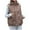 Coffee, variant on Htigea Clearance Women's Puffer Vest Fall Casual Stand Collar Lightweight Sleeveless Zip Up Padded Jackets Outerwear with Pocket White,L