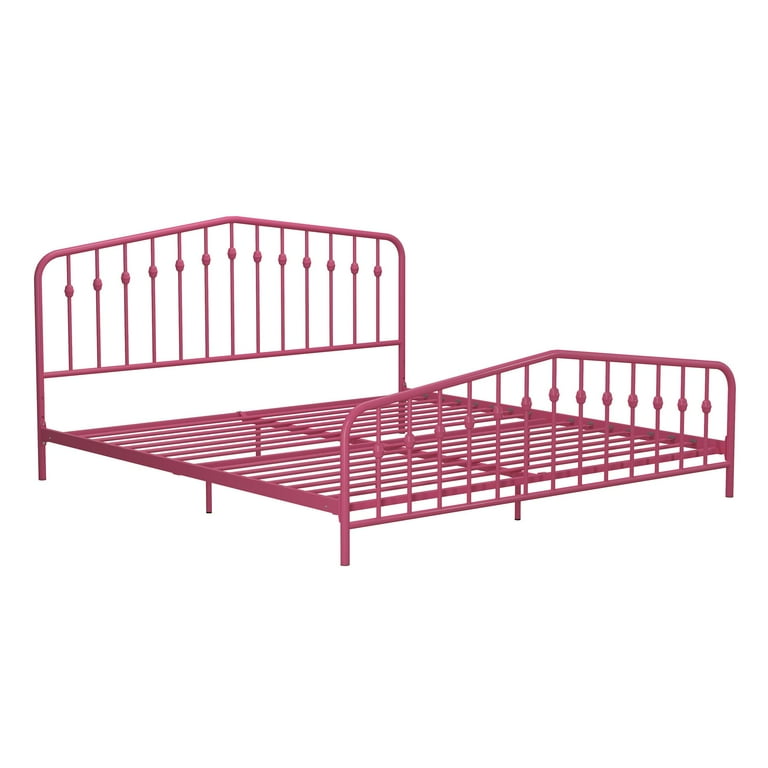 Novogratz Bushwick Metal Platform Bed Frame with Headboard, King