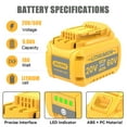 thumbnail image 2 of Batería de repuesto JUNWOOD 20V 9.0Ah para Dewalt 60V Flexvolt, 2 of 6