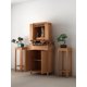 thumbnail image 3 of Nicho budista de madera de cerezo con puerta, gabinete vertical chino, mesa budista, ESTUCHE DE INCIENSO para el hogar, gabinete de altar ancestro, 3 of 4