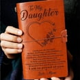 Tantouec to My Daughter Leather Journal From Mom Personalized Leather