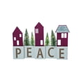 thumbnail image 1 of Trans Pac Winter Village Peace Sign, Red/White, 1 of 1
