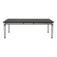 thumbnail image 2 of ACME Varian II Rectangular Wooden Top Dining Table in Black and Silver, 2 of 7