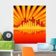 thumbnail image 1 of Sunburst City Wall Mural by Wallmonkeys Peel and Stick Graphic (36 in H x 30 in W) WM95673, 1 of 4