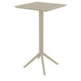 thumbnail image 1 of Sky 24 inch Square Folding Bar Table in Taupe finish, 1 of 8