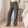 thumbnail image 7 of Axiiglly Flannel Pajama Pants for Women, Cute Printed Elastic Waist Wide Leg Pajama Pants with Pockets, Plus Size Loose Comfy Lounger Sleepwear Trousers, 7 of 7