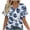 Navy #01, variant on Nmnitkp Womens Tops Flowers V Neck Shirt for Women Boho Floral Wildflowers Graphic Tee Casual Cottagecore Summer T Shirt Red,L