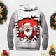 thumbnail image 3 of Sudadera con capucha de Papá Noel con estampado 3D divertido de moda para hombre, ropa informal de otoño nueva para Navidad, sudadera de gran tamaño, ropa unisex, 3 of 4