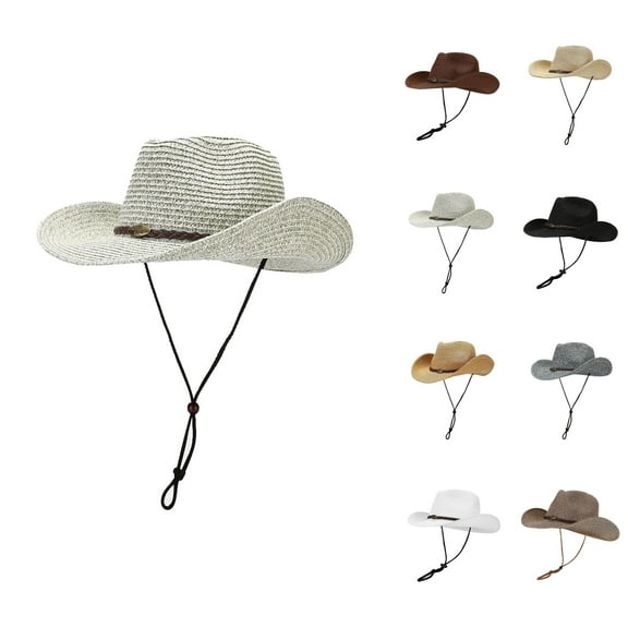 Boonie Bucket Hats for Women - Military UPF 50  Sun Hat Neck Flap Spring And Summer New Outdoor Brim Moldable Wide Brimmed Sunshade For Men Western Cowboy Style Straw Fisherman