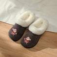 thumbnail image 2 of Roxoni Women’s Christmas Cozy Slippers, Soft Faux Fur Lining, Non-Slip Indoor Outdoor Sole, Customized Holiday Icon Gift, 2 of 4