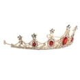 thumbnail image 4 of MasteelfCA 1pc Exquisite Rhinestone Crown Girl Crown Headdress Party Ruby Tiara Prop, 4 of 8