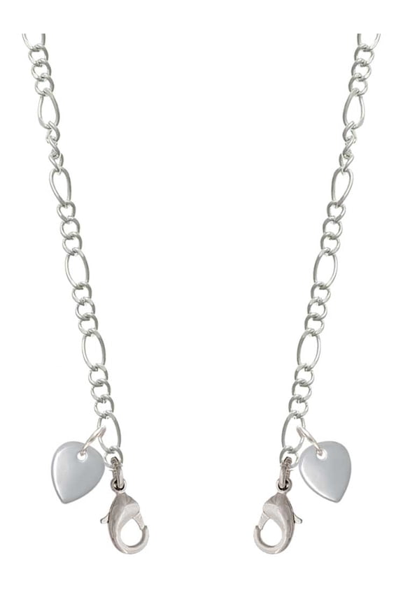 Silvertone Mini Guitar Pick Silvertone Face Mask Necklace