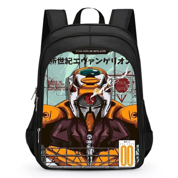 Neon Genesis Evangelion No. 1 máquina de dibujos animados linda mochila escolar para estudiantes de primaria 1-6 grados niños mochila de gran capacidad regalo