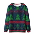 thumbnail image 3 of Aoochasliy Mens Hoodies Pullover Christmas Clearance Xmas Pullover Casual Loose Tops Xmas Day Long Sleeve Round Neck Sweater, 3 of 4