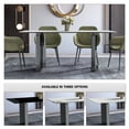 thumbnail image 6 of LeisureMod Astra Series Modern Rectangular 55” Dining Table with Sintered Stone Wide Top and Stainless-Steel Base in White, 6 of 11