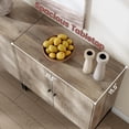 thumbnail image 5 of FANRAL 31.5" Wide Sideboard Buffet with Doors,Adjustable Shelf,Modern Minimalist Storage Console for Living Room Kitchen Dining Room,Gray Storage Cabinet, 5 of 7