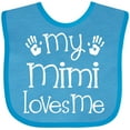 thumbnail image 3 of Inktastic My Mimi Loves Me Grandkids Boys or Girls Baby Bib, 3 of 4