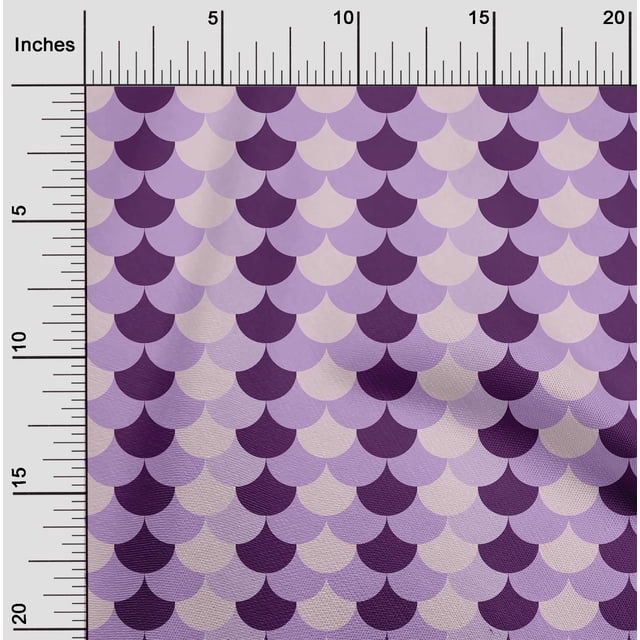 oneOone Coton Tissu Violet Échelles Géométriques Robe Tissu Tissu Imprimé par la Cour 56 Pouces de Large
