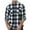 #A36 White, variant on CYiJun George Flannel Plaid Shirt for Men Regular Fit Long Sleeved Casual Button Down Shirt with Two Pockets,Gray L