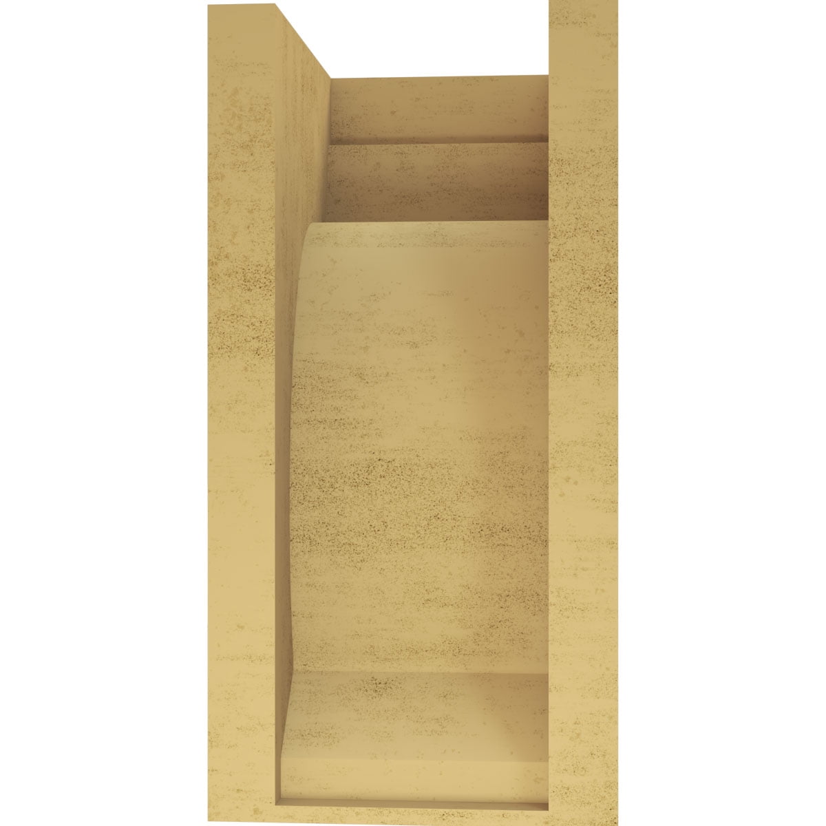 9"W x 9"D x 18"H Wide Emerson Rough Cedar Woodgrain TimberThane Corbel, Primed Tan