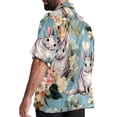 thumbnail image 3 of Cat Men's Casual Printed Hawaiian Poplin Button Down Short Sleeve Beach Shirt Unisex, 3 of 6