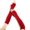 thumbnail image 1 of Manches d'Hiver Élastiques Unisexes Protection Pouce Trou Bras Chauffe Bras Couvre, 1 of 10