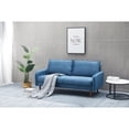 thumbnail image 3 of Kingway Furniture Aurora Velvet Living Room Sofa in Prussian Blue, 3 of 5