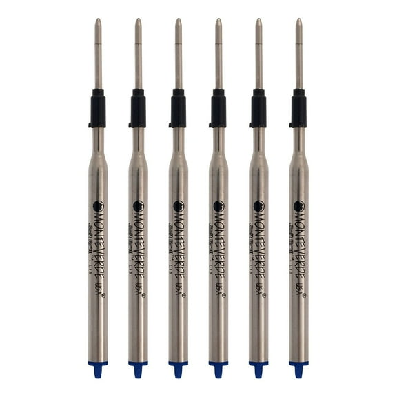Monteverde Ballpoint Pen Refill Medium Point Blue Ink 6 Pack (L133BU)