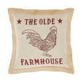 thumbnail image 2 of VHC Brands Cider Mill Olde Farmhouse Pillow, Tan & Red, 18x18, 2 of 6