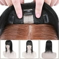 thumbnail image 4 of SEGO Clip in Hair Extensions Human Hair Toppers with Bangs 100% Real Human Hair for Thinning/Loss Hair Natural Black Hair Pieces, 4 of 9