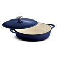 thumbnail image 1 of Tramontina Braiser en Fonte Émaillée de 4 Pintes avec Couvercle, Cobalt Dégradé, Compatible Four, 1 of 6