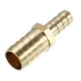 thumbnail image 6 of Unique Bargains 2Pcs 16mm -10mm Straight Shaped Hose Barb Straight Barbed Tube Pipe Fitting Brass Hose Fitting Connector, 6 of 6