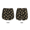 thumbnail image 5 of Picia Elegant Gold Moose Pattern Women's 2 in 1 Athletic Running Shorts High Waisted Workout Casual Gym Sweat Shorts with Comfy Liner Zipper Pockets-Small, 5 of 9