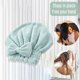 thumbnail image 5 of Paquete de toallas de microfibra para el cabello seco Laklulu, gorro de ducha con lazo, paquete de gorro de ducha en rollo para regalo de mujer, 2 paquetes, 5 of 5