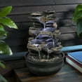 thumbnail image 5 of Willwolf Indoor Tabletop 5-Tier Fountain Waterfall Fountains Stacked Rocks Water Feature Relaxation Desktop Fountain for Home,Office Best Home Gifts for Friends or Family, 5 of 14