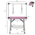 thumbnail image 2 of ZephyPaws 46''Large Dog Grooming Table,Adjustable Cat Drying Desktop with Arms,Nooses,Mesh Tray,Foldable Pet Station at Home,Maximum Capacity Up to 330Lb,Pink, 2 of 10