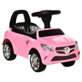 thumbnail image 2 of Aosom Kids Ride On Push Car, Foot-to-Floor Walking Sliding Toy Car for Toddler with Working Horn, Music, Headlights and Storage, Pink, 2 of 9