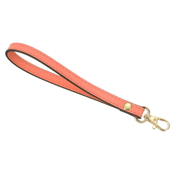 Uxcell Leather Wristlet Strap, 190mm/7.48" Hand Wrist Strap for Clutch Wallet Keychain Bag DIY (Deep Red, Gold)