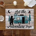 thumbnail image 4 of Farmhouse Bear Camper Van Tree Placemats Set of 4,Wipeable Washable Table Mats for Dining Tables, Vintage Wood Grain Place Mats for Kitchen Event Party Tabletop Decor, 4 of 9
